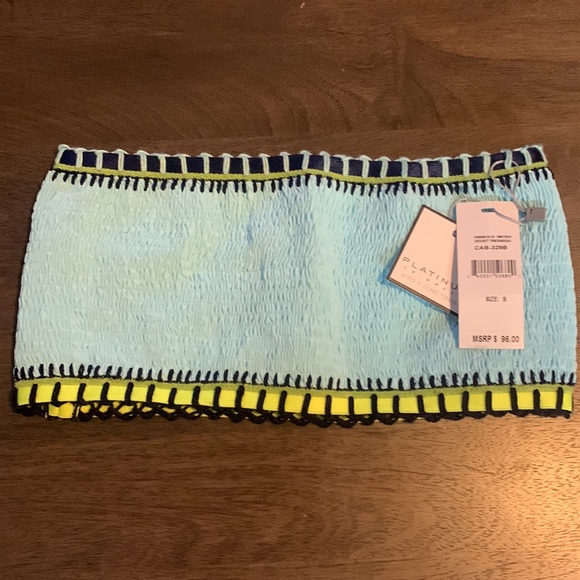 Platinum inspired by Solange Ferrarini
Crochet Trim Bandeau Bikini Top - Picture 9 of 10